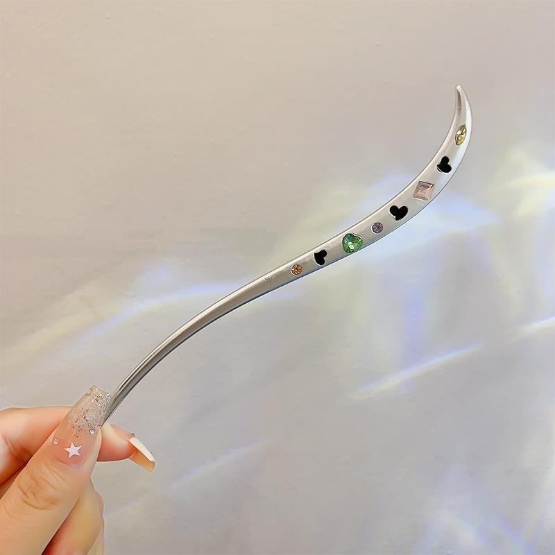 

Temperament Zircon Hair Pin Trend Woman Colorful Charm Shape Довгі китиці Аксесуари для волосся
