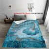 Marbled Blue Gold Luxury Blanket Reversible Flannel Throw for Elegant Decor AllSeason Comfort Opulent Style Gift