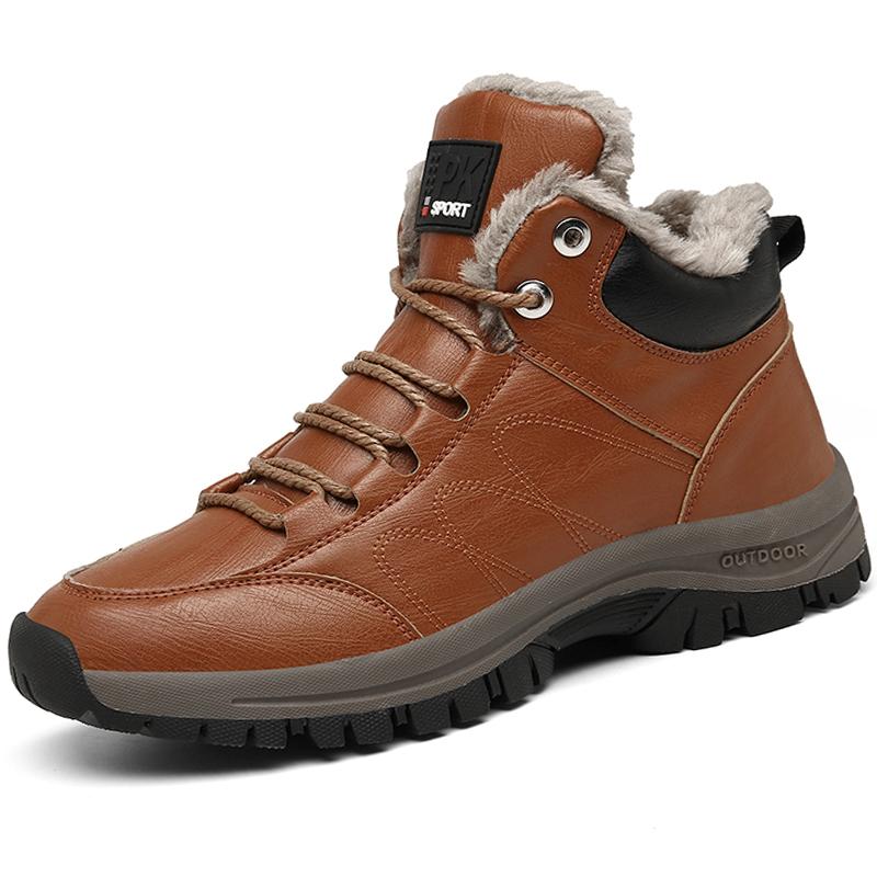 Pánské zimní boty Ležérní teplé sportovní boty Plus sametové Venkovní běžecké turistické boty Velká velikost Turistické boty Pánské boty