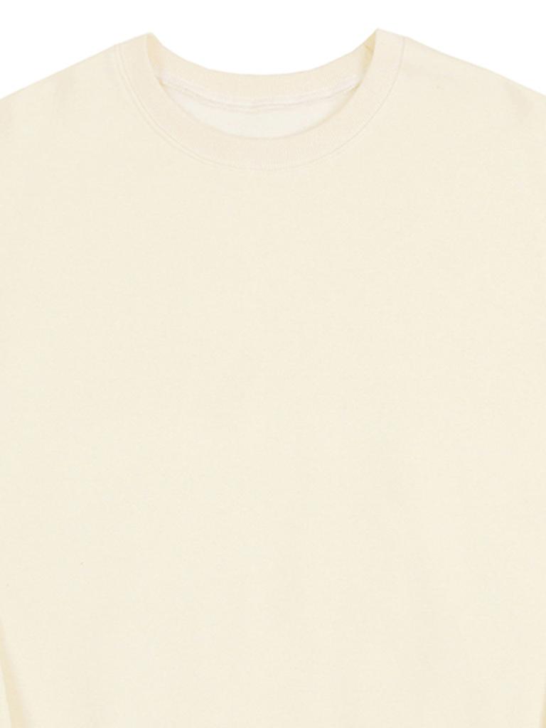 GRAVER [Unisex] Elbow Pink Flower Dot Sweatshirt_Cream