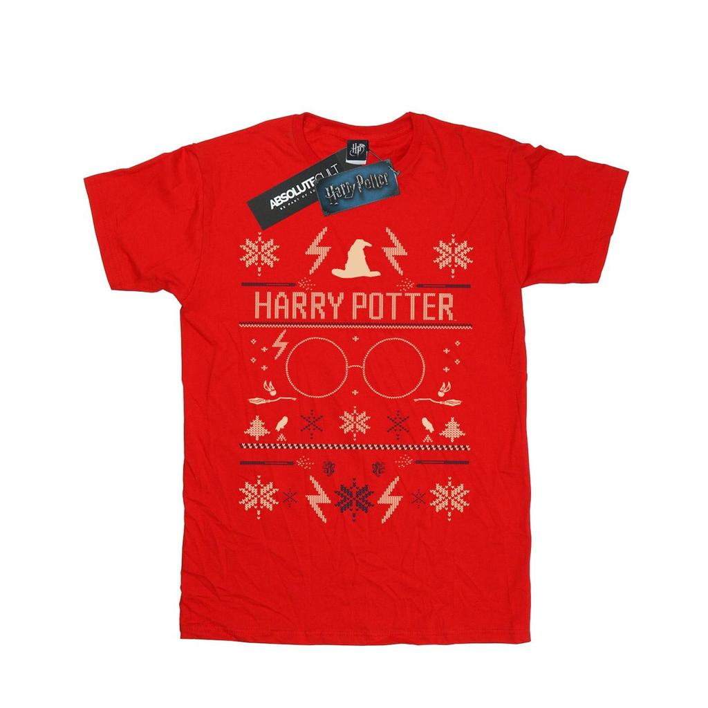 Harry Potter Mens Christmas Pattern T-Shirt