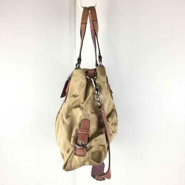 Coach Torebka na ramię 2w1 Brązowa Wzór sygnaturowy Damska(UŻYWANY)