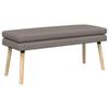 Double Layer Bench Taupe 110 X 40 X 47 Cm Fabric