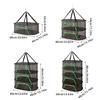 Breathable Mesh Fish Drying Rack Vegetable Dryer with 360 Degree Rotating Hook Foldable Indoor Hanging Hanging Net
