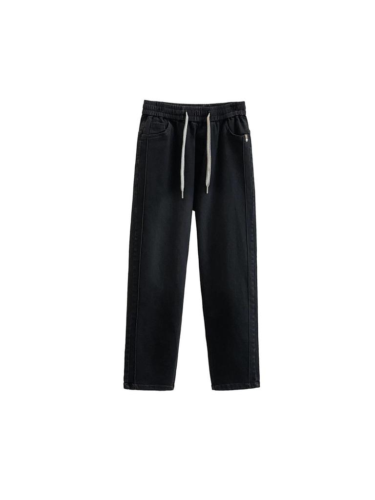 High-Quality Plus Size Figure-Flattering Drawstring High-Waisted Jeans for Women - Early Spring Collection