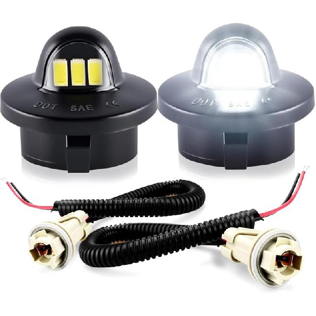 D-Lumina LED License Plate Light Tag Lamp Assembly For -UP Nissan Altima Sentra Rogue Versa, Powered By 18-SMD Xenon White LED Tag Lights, Pack Of 2