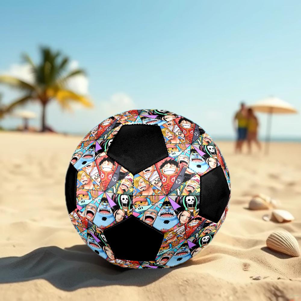 1pc Anime One Piece Football Soccer Ball Size 5 Indoor Soccer Ball Fashion Colorful  Backyard Game -Great For Sports Fans Gift HE54