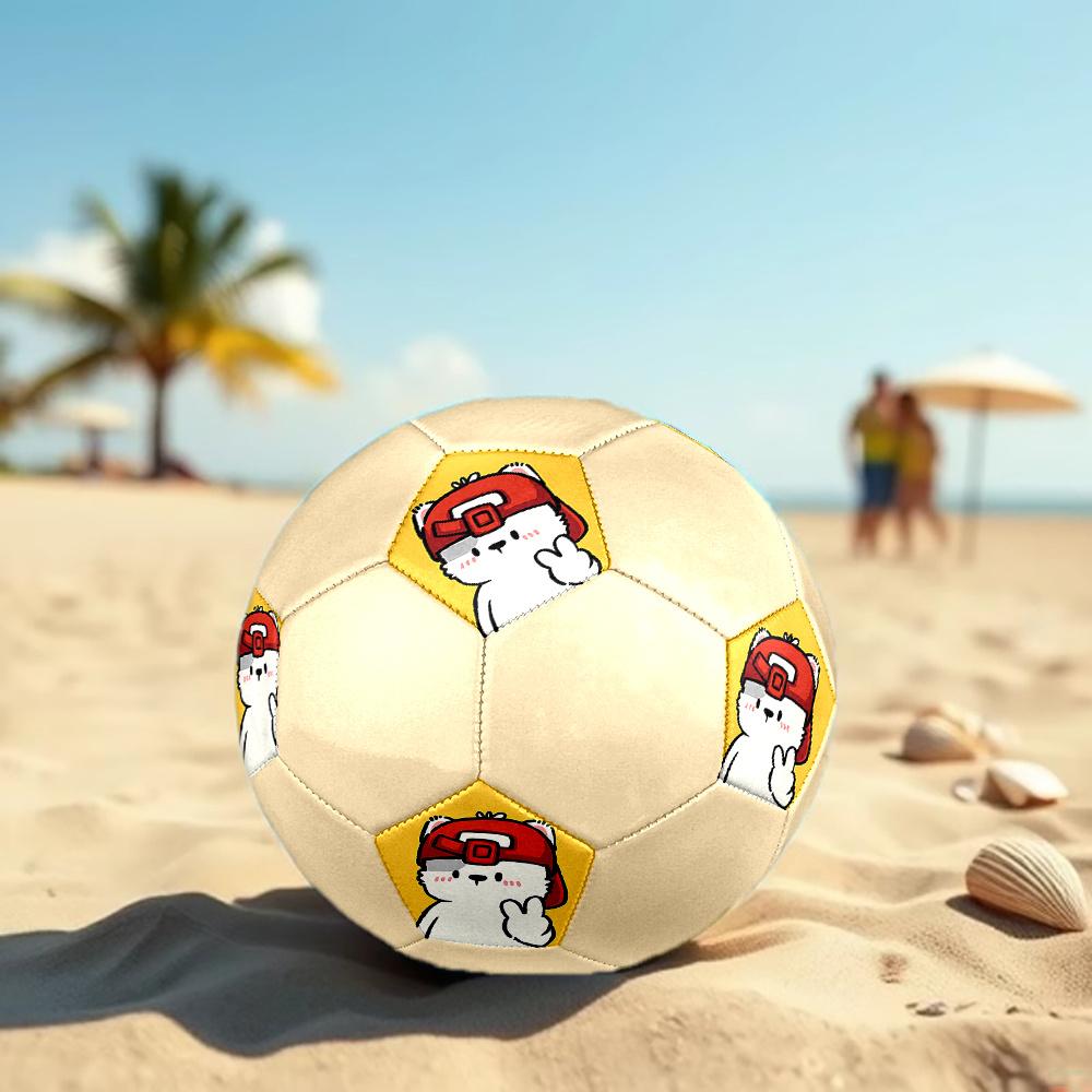 1PC Bear Hat Soccer Ball Size 5 Football Machine Sewn Indoor/Outdoor Universal Football Gift W100