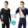 Men's Thickened Wool Silk Thermal Underwear Set for Autumn and Winter