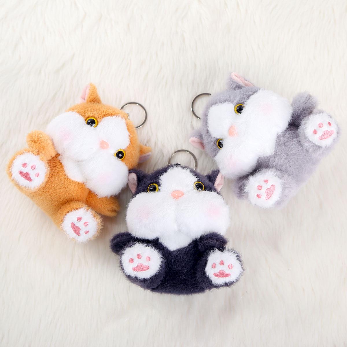 

Cat Plush Keychain: Stuffed Animal Doll, Birthday Gift for Girls, Bag Charm 12 cm