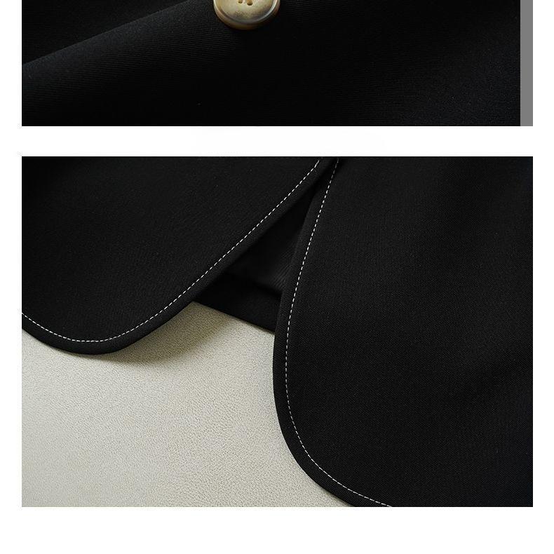 Simple Women Vest Jacket Fashion  Blazer Casual Outerwear Versatile Stitching Design