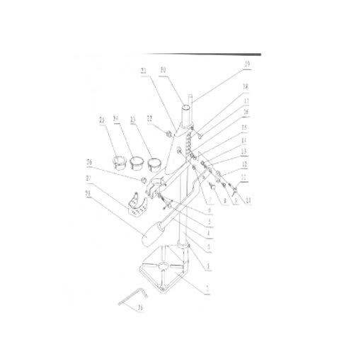 SK11 (SK11) Vertical Drill Stand II SDS-45 for Drill Neck Diameter 38, 42, 43, 45mm