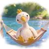 Plush Bird Stuffed Animal Soft Sitting Goose Toy Approximately 28CM Height Lightweight Fabric Construction Safe for Children and Collectors