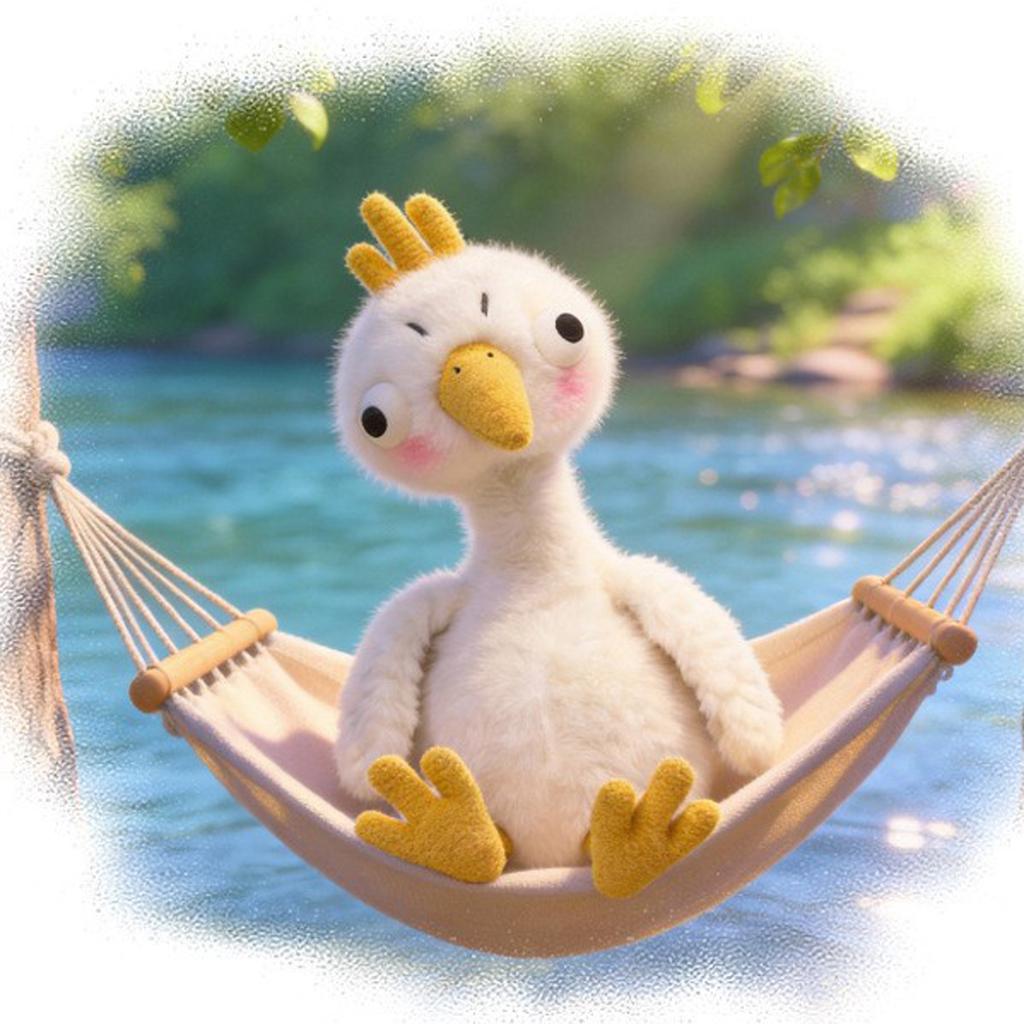 Plush Bird Stuffed Animal Soft Sitting Goose Toy Approximately 28CM Height Lightweight Fabric Construction Safe for Children and Collectors