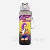 Anime K-Pop Demon Hunters Character Water Cup Large Capacity Outdoor Portable Rope Drinking Bottle Gift for Boys and Girls