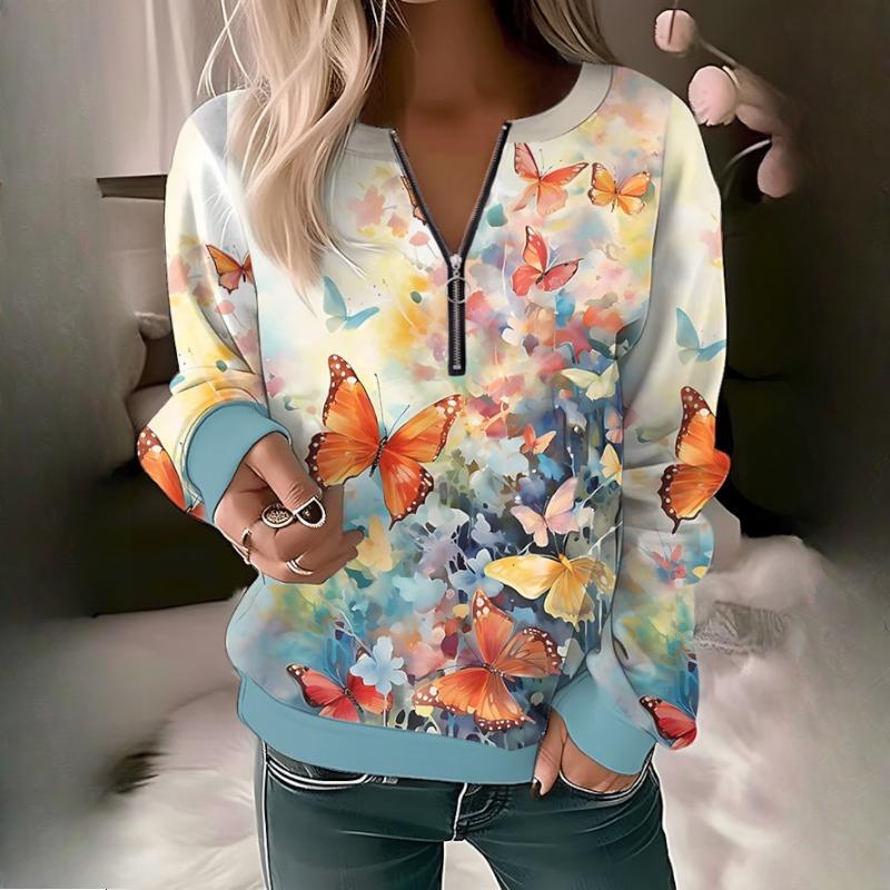 

Женская свободная трикотажная рубашка с V-образным вырезом на молнии, осень/зима XXXXXL