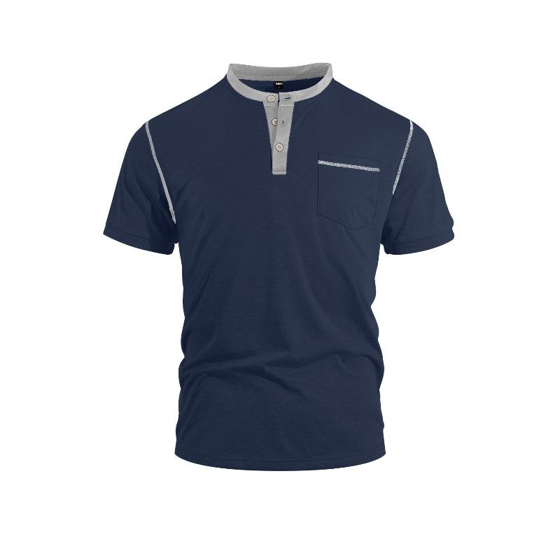 New summer collection: men’s short-sleeved polo shirts, men’s henley shirts and Amazon colour-block T-shirts S темно-синий