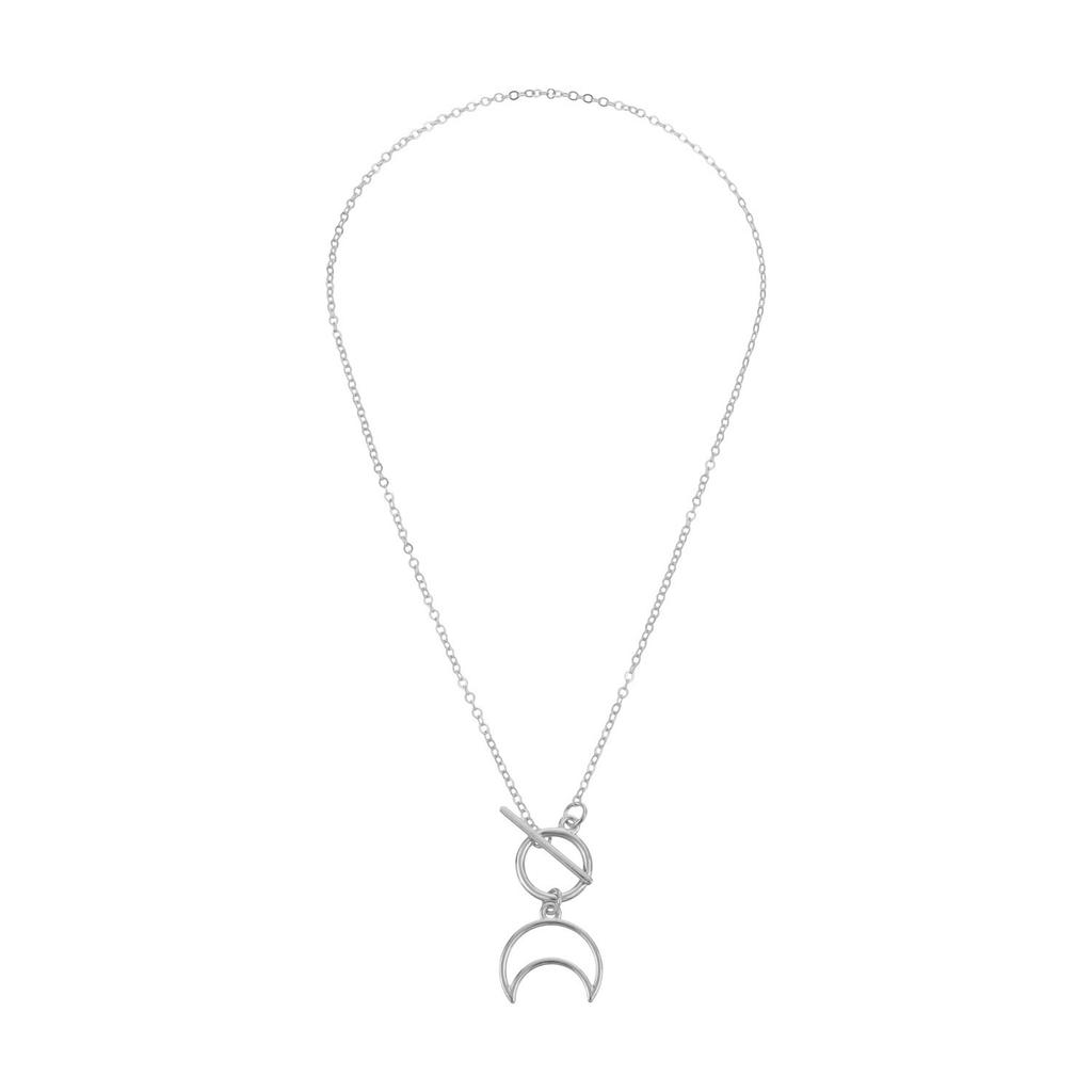 Europe, America, Simple Double-layer Stacked Back Chain Love Necklace Female, Harajuku Hip-hop Peach Heart Necklace