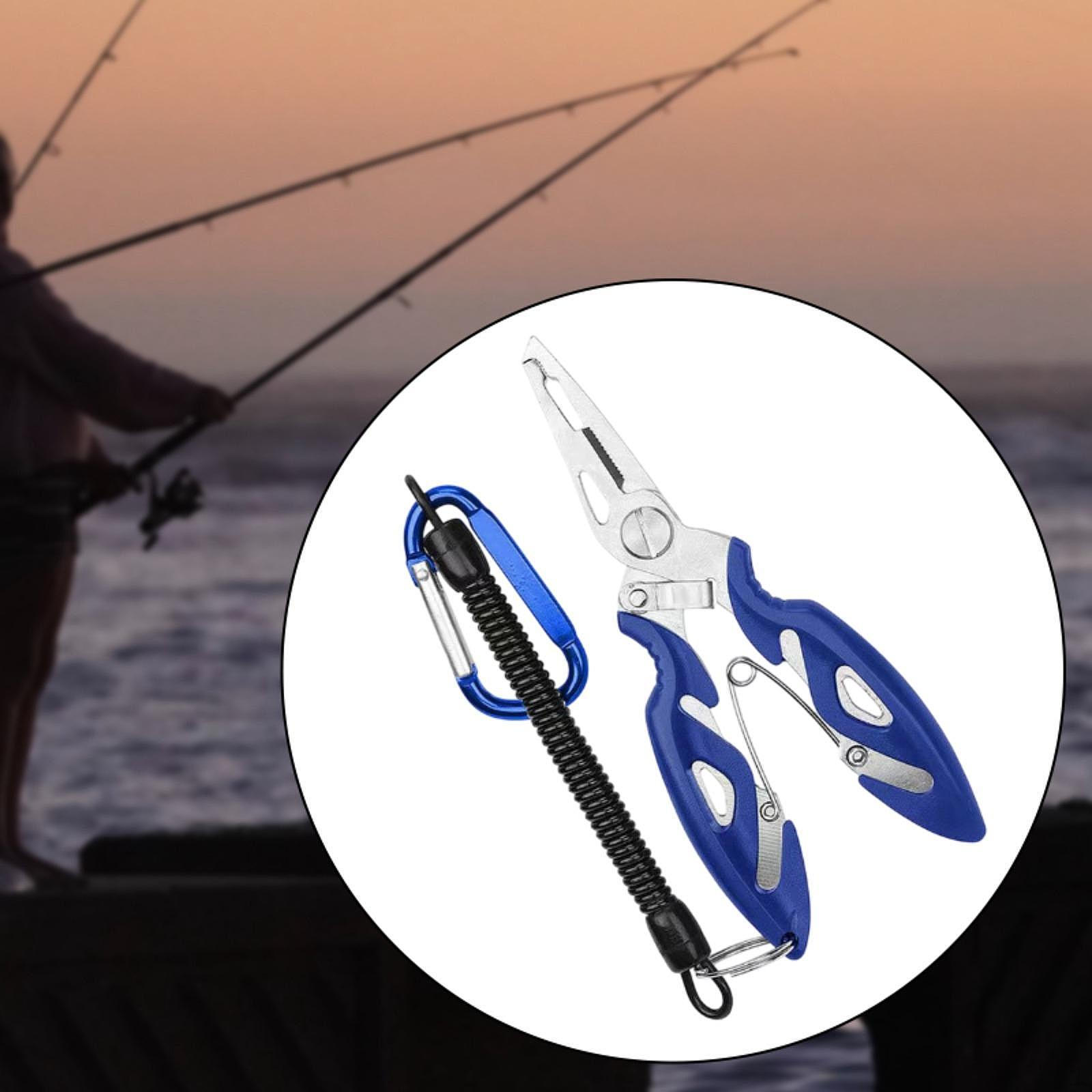 

Рыболовные плоскогубцы, инструмент для извлечения рыболовных крючков, ножницы, мужской подарочный резак для лески со шнуром для синий