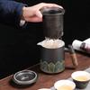 Ceramic Kuaike One Pot Four Cups Travel Tea Set Outdoor Portable Kung Fu Tea Set Business Gifts