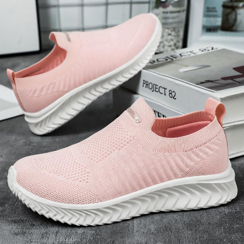 Plus Size Shoes for Women Summer Fashion Breathable Comfortable Slip on Mesh Shoes Non-slip Platform Sneakers Women 36-41