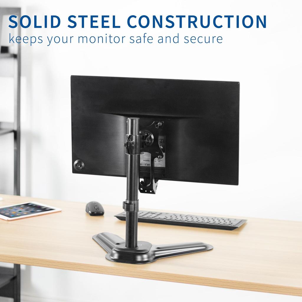 Kit de conversie suport placă adaptor VESA VIVO cu gestionare cabluri, conceput pentru monitor Samsung S27D590P U28D590D, S24D590PL, S24D590L, Negru,