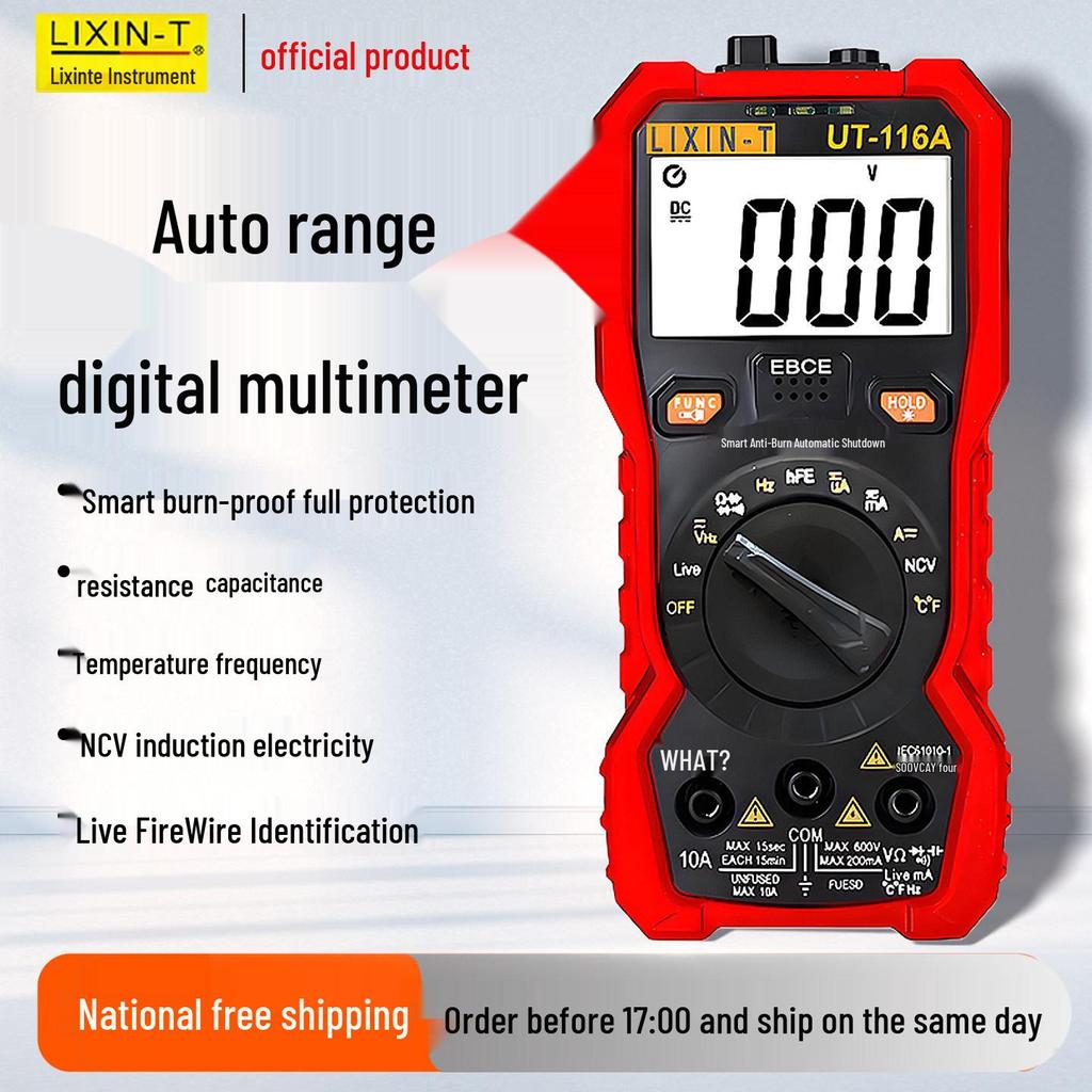 Lixinte 116A Smart High-Precision Multimeter - Anti-Burn Electric Meter for Household Repair.