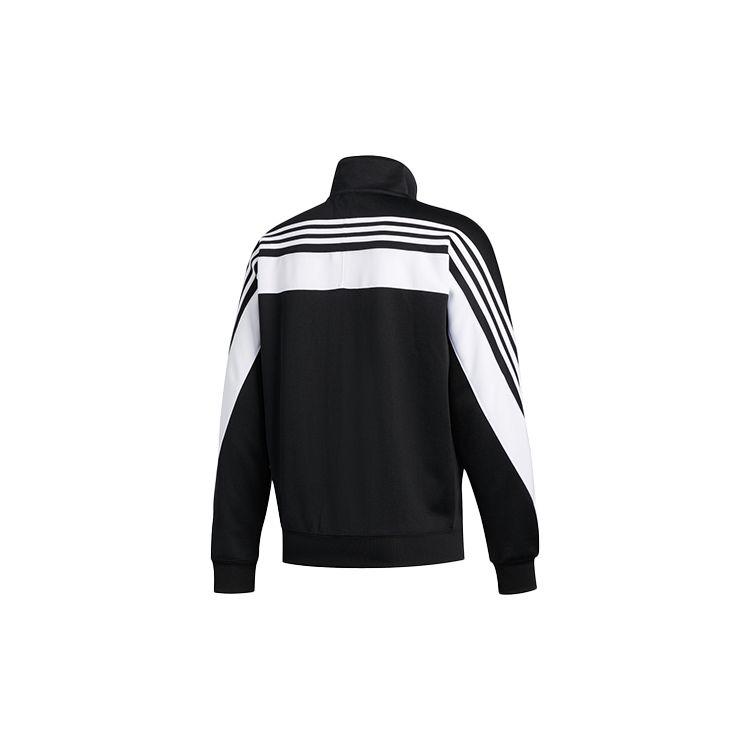 Adidas Originals Trefoil 3-Stripe Wrap Track Top with Embroidered Logo Men Jackets Black FM1525