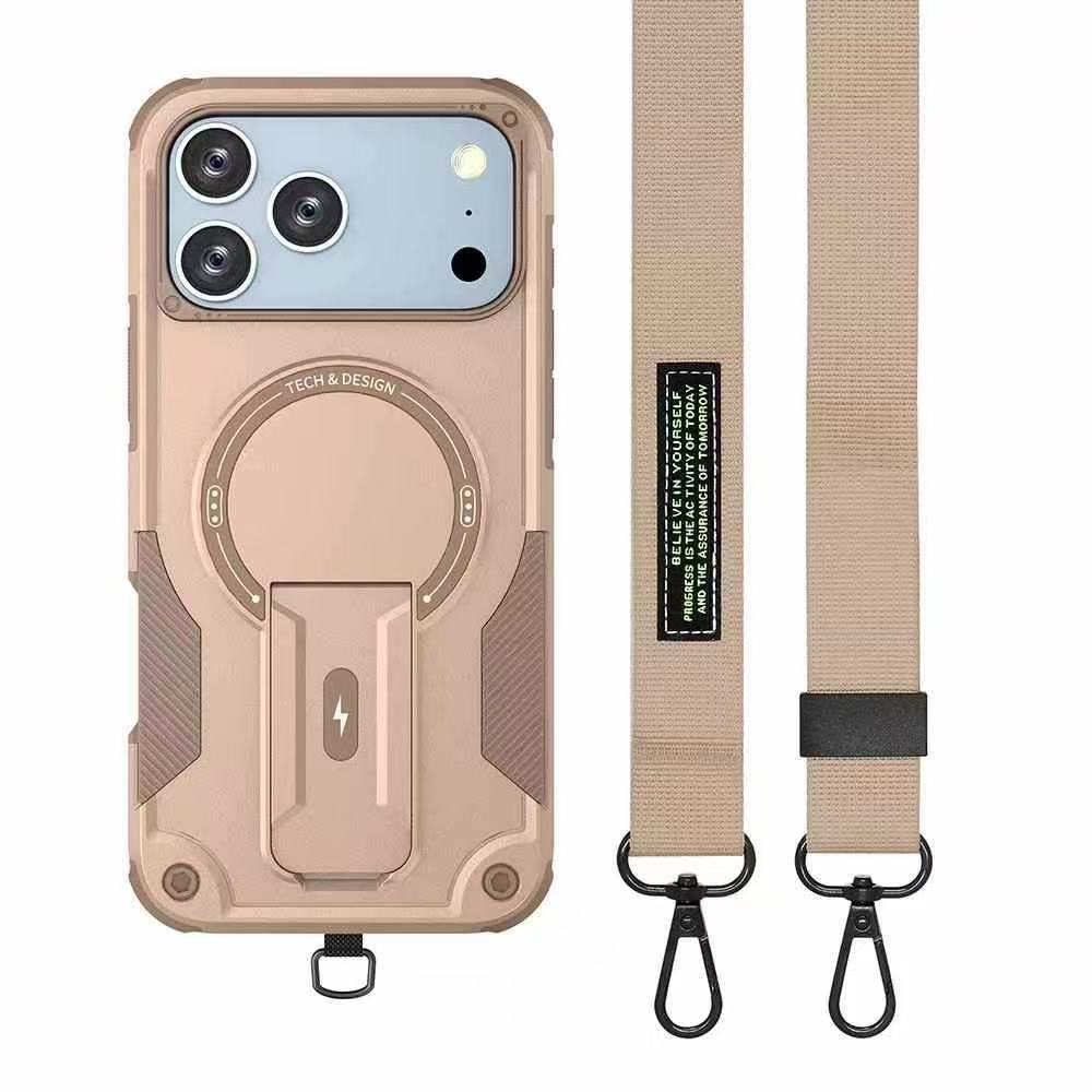 Magnetic Shockproof Case for iPhone Air/17/16e/16/15/14/13/12/11/16 Plus Pro Max with Stand, Rugged Heavy Duty Kickstand Cover