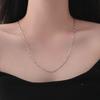 Minimalist Yuanbao Chain Necklace, Light Luxury and Fashionable, No Pendant, Plain Chain, Clavicle Chain, Small Design Sense