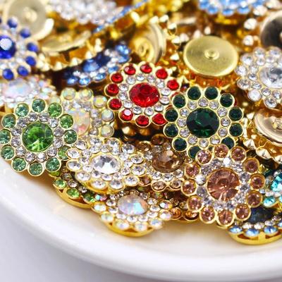 50PCS Double Lace Gold Claw Stitching Water Diamond Non Thermal Fixed Stitching Water Diamond for Clothing, Apparel, and Decoration