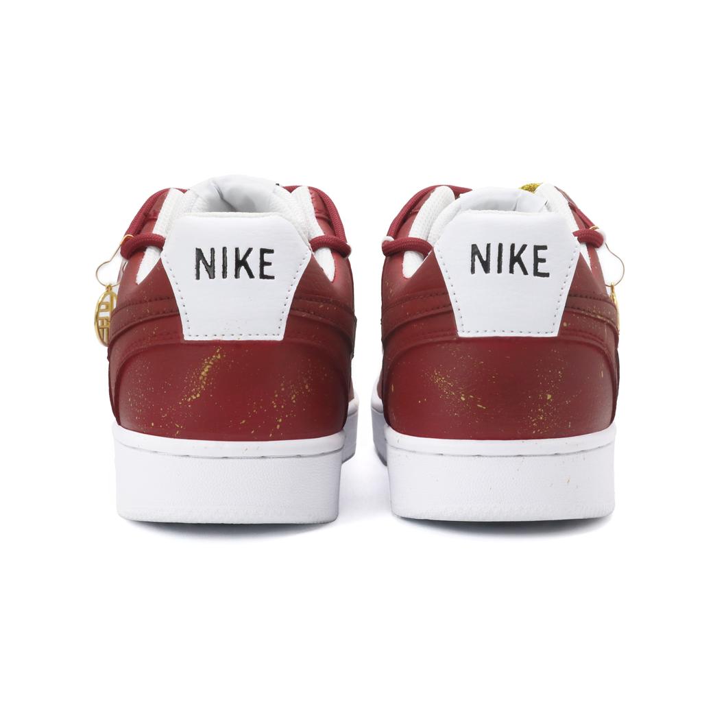 Nike Court Vision 1 In The Name Of Love Anti Slip Wear Resistant Low Top Skateboard Shoes Unisex Red White Gold DH2987-101(team488- )