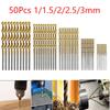 Titanium Coated 50pcs Hss High Speed Steel Drill Bit Set Tool 1152253mm