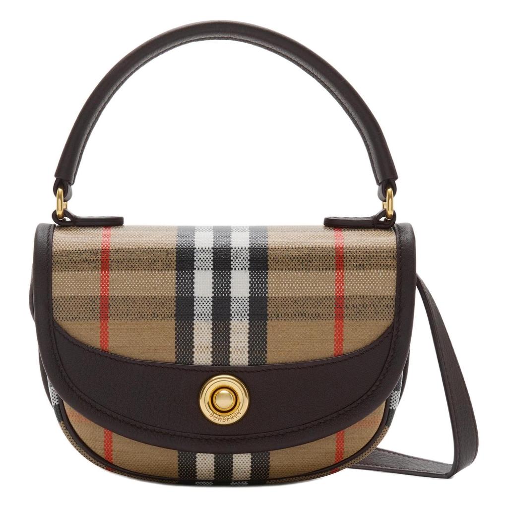 Burberry Vintage Karri Braune Satteltasche für Damen für den täglichen Gebrauch