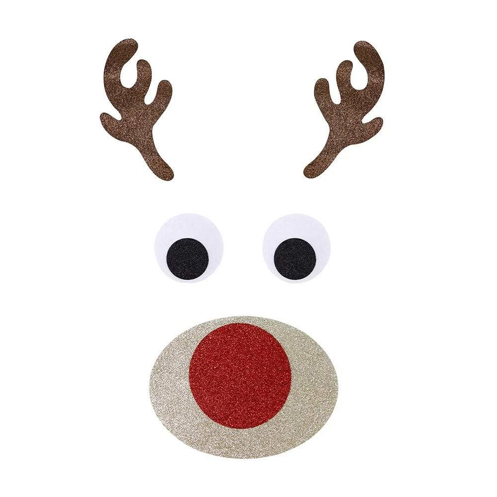 

Lively Holiday Captured in Our Charming Elf Design Fabric Sticker Set Elk head style