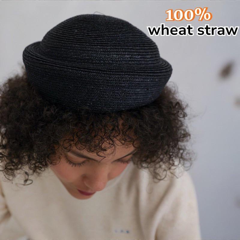 Ins 100% Natuurlijke Stro Pillbox Hoed Fedoras Dames Luxe Handgeweven Zonnehoed Concaaf Vorm Platte Bovenkant Strandhoed Kerk Derby Baret
