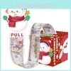 Cartoon Snowman Pattern Red Gift Box For Christmas Party Decorations And Gifts