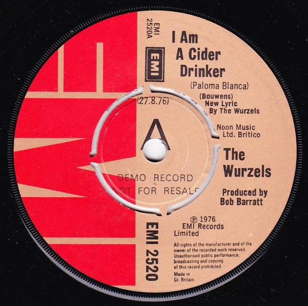 

7inch Record WURZELS - I Am A Cider Drinker EMI2520PROMO EMI 1976 UK Folk Used