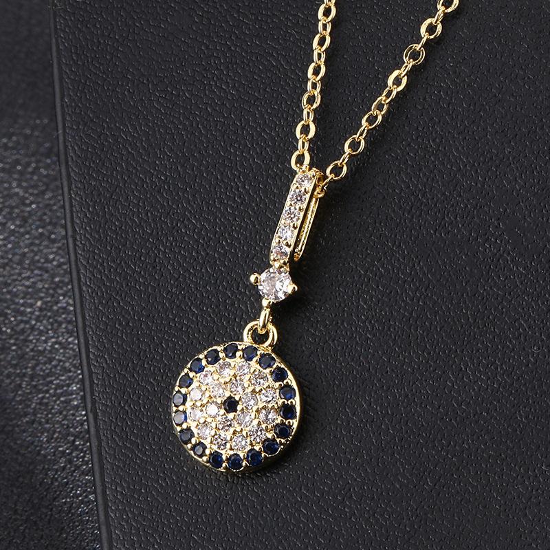 Stylish Versatile Evil Eye Pendant Necklace Personalized Eye Collarbone Chain Women's Jewelry