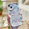 Phone Case: 2D Flat, Suitable for iPhone 18 17 16 15 14 13 12Pro Protective Case, Light Blue Cute Style, Perfect Christmas and Halloween Holiday Gift