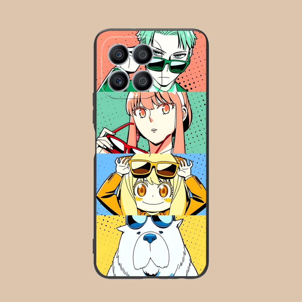 Anime Spy Family Mobile Phone Case for Honor 90 80 70 60 50 30 20 10 9 8 7 Pro S SE Lite 5G Colorful Printing Cover Luxury Cover