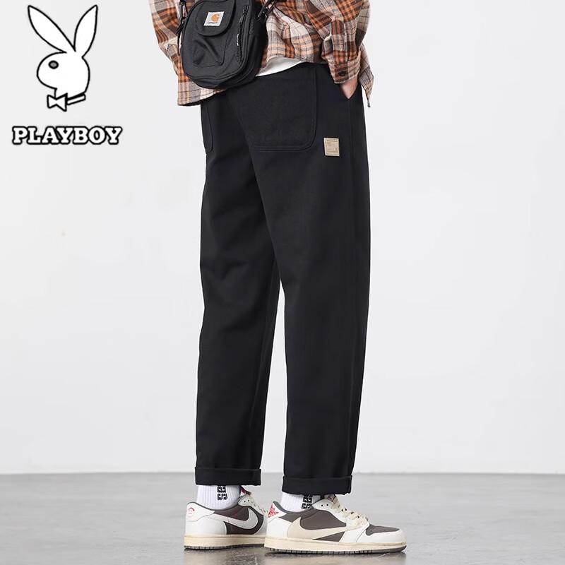 PLAYBOY Men's Casual Straight-Leg Pants