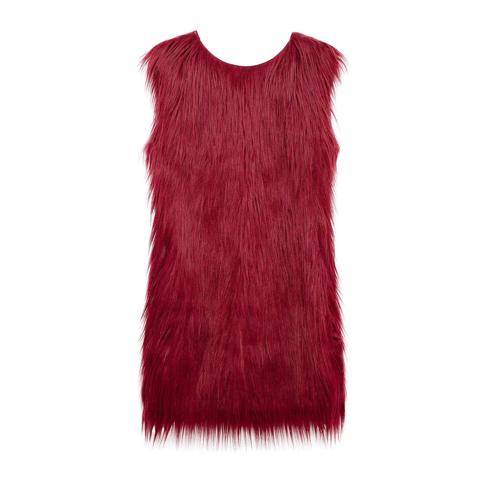 

Зимнее женское платье из искусственного меха 2024 - Мода в европейском и американском стиле Extra Small