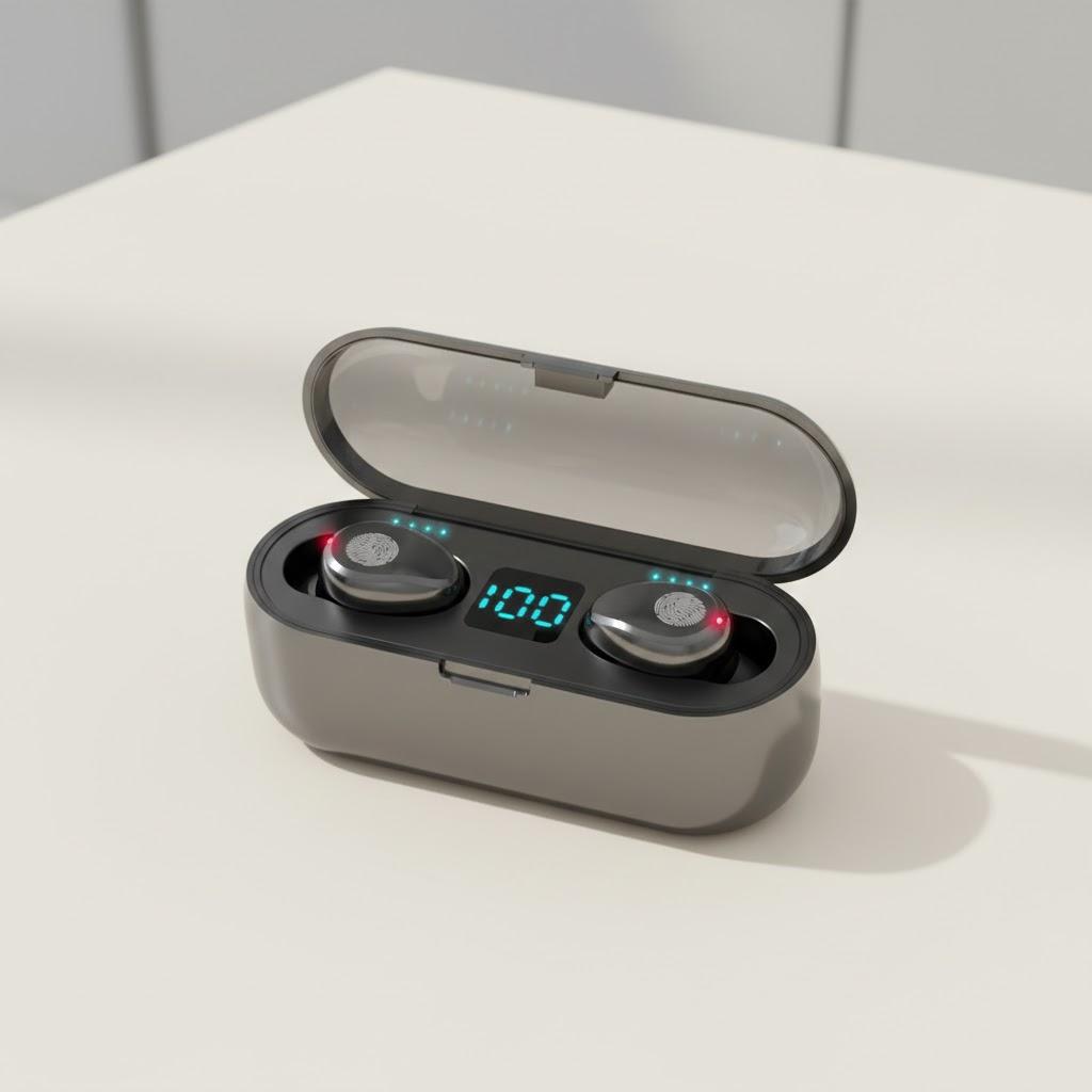 

Wireless Bluetooth Headphones TWS Sport Waterproof Earbuds HiFi Noise Cancelling Deep Bass Sound Dual Charging Box
