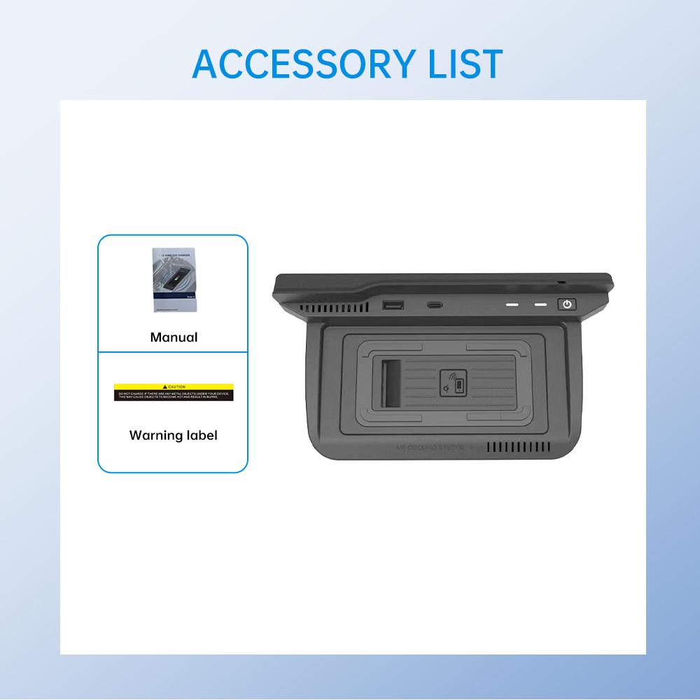Car Wireless Charger For Nissan X-Trail T33 2021-2025 Accessories15w Fast Mobile Phone Charging Plate Adapter Interior Parts