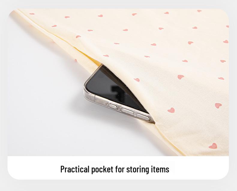 Damen Süßer Stil Langarm Mittellang Baumwoll-Nachthemd für Herbst