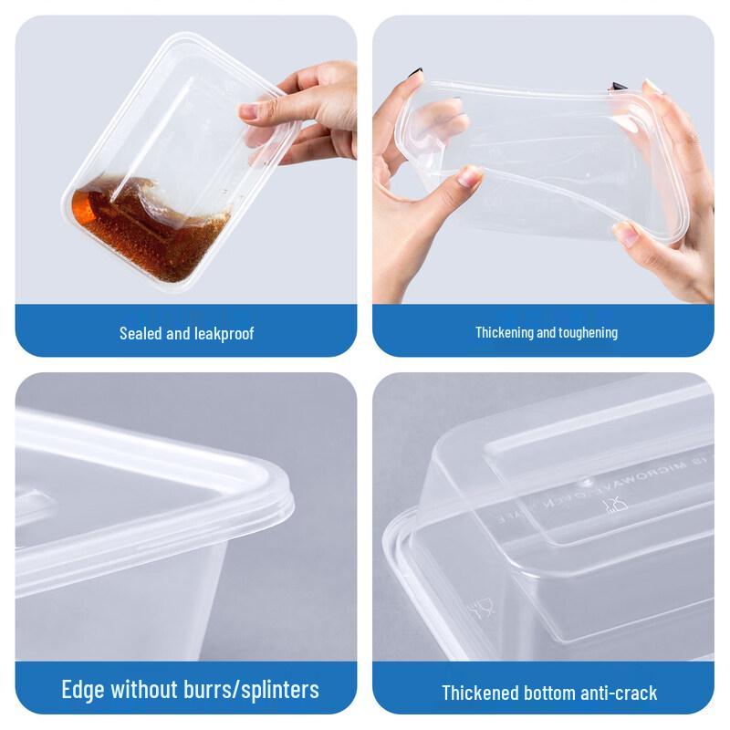Rectangular Disposable Plastic Food Containers