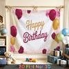 Party Backdrop Happy Birthday Birthday Wedding Floral Balloon Photo Booth Background Front Door Decor