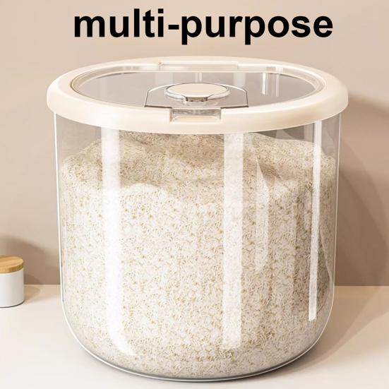 Kitchen Storage Bin for Grains Flour Large Capacity Airtight Rice Container Moisture-Proof Insect-Proof Design Kitchen Organization Essential