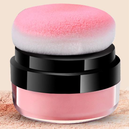 5G Cushion Blush Highly Pigmented Lips Eyes Cheeks Blusher with Soft Puff Lightweight Women Makeup Natural Loose Powder Face Blush